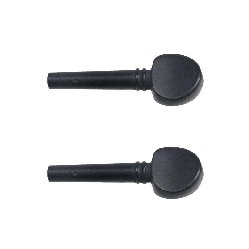 Geesatis 4 pcs 4/4 Violin Tuning Pegs Fiddle Black Ebony Wood Violin Tuning Pegs Replacement Sets - Image 3